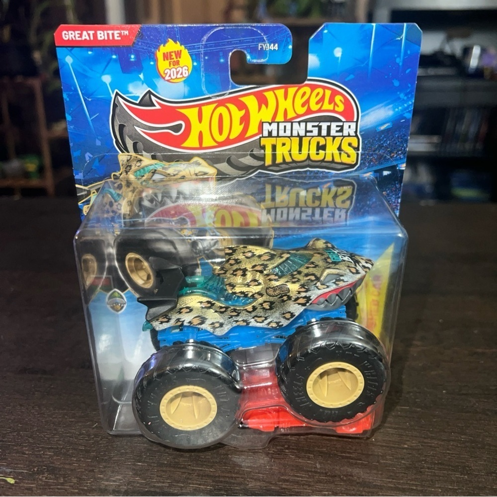 Hot Wheels Leopard Print Monster Truck with Red and Black Accents